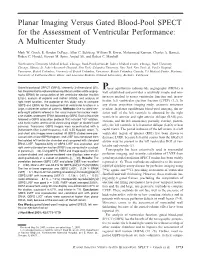 Planar Imaging Versus Gated Blood-Pool SPECT for the Assessment of Ventricular Performance: a Multicenter Study