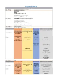 Program Schedule DAY 1: THURSDAY, JUNE 6 8:00 – 9:00 A.M