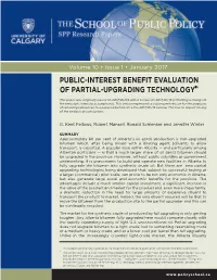 Public-Interest Benefit Evaluation of Partial-Upgrading Technology*†