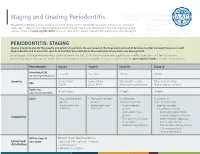 Staging and Grading Periodontitis
