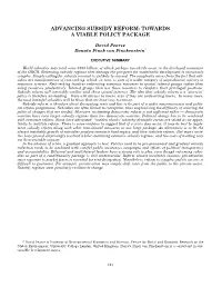 Advancing Subsidy Reform: Towards a Viable Policy Package