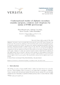 Conformational Studies of Aliphatic Secondary Ozonides (Propene, 1-Butene and 1-Heptene) by Means of FTIR Spectroscopy