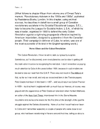 Ernest Tate on Cuba