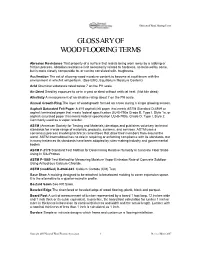 Glossary of Wood Flooring Terms