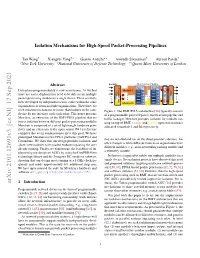 Isolation Mechanisms for High-Speed Packet-Processing Pipelines