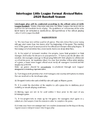 Revised Interleague Rules 2020.002