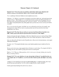 Romans Chapter 16 Continued