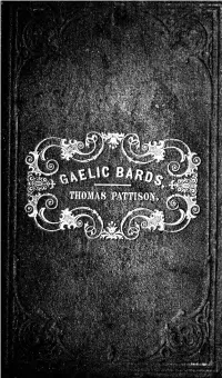 Selections from the Gaelic Bards : Metrically Translated With