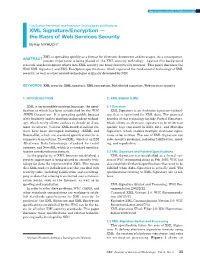 XML Signature/Encryption — the Basis of Web Services Security