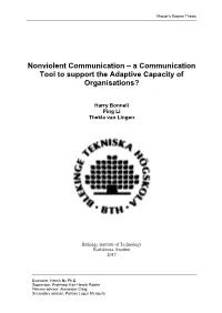 A Communication Tool to Support the Adaptive Capacity of Organisations?