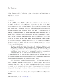 Ana Grahovac Aliza Shvarts's Art of Aborting: Queer Conceptions And