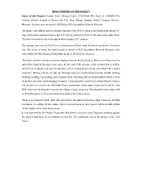BRIEF SUMMARY of the PROJECT Name of the Project: Dadam Stone