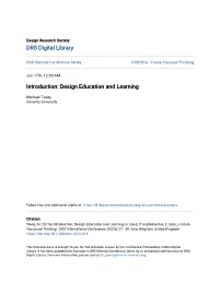Design Education and Learning