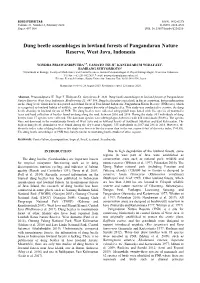 Dung Beetle Assemblages in Lowland Forests of Pangandaran Nature Reserve, West Java, Indonesia