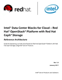 Red Hat Openstack* Platform with Red Hat Ceph* Storage
