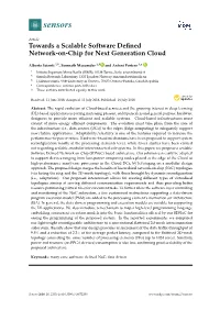 Towards a Scalable Software Defined Network-On-Chip for Next Generation Cloud