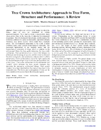 Tree Crown Architecture: Approach to Tree Form, Structure and Performance: a Review