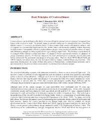 Basic Principles of Crashworthiness