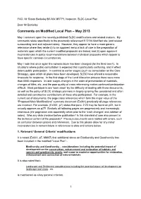 Comments on Modified Local Plan – May 2013