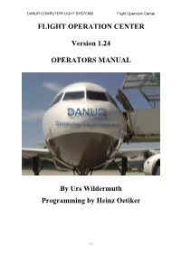 FLIGHT OPERATION CENTER Version 1.24 OPERATORS
