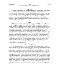 Kevin Koga CS465 9/5/08 Final Project Proposal (First Draft, First Idea)
