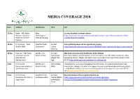 Media Coverage 2018