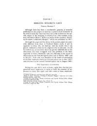 Merging Seniority Lists