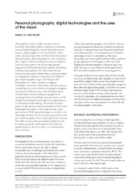 Personal Photography, Digital Technologies and the Uses of the Visual