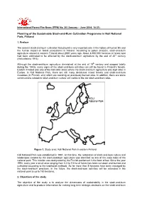 Planning of the Sustainable Slash-And-Burn Cultivation Programme in Koli National Park, Finland