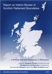 Report on Interim Review of Scottish Parliament Boundaries