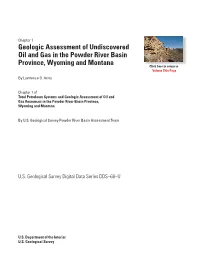 Geologic Assessment of Undiscovered Oil and Gas in the Powder River Basin Province, Wyoming and Montana Click Here to Return to Volume Title Page by Lawrence O