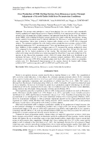 Over Production of Milk Clotting Enzyme from Rhizomucor Miehei Through Adjustment of Growth Under Solid State Fermentation Conditions