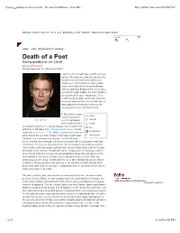 Saying Goodbye to Jim Carroll. - by Gerald Howard - Slate Ma