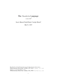 The Jlambda Language ∗ Version 3428