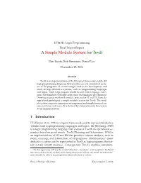 A Simple Module System for Twelf