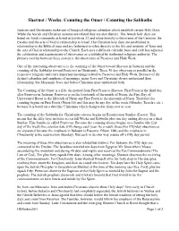 Counting the Omer / Counting the Sabbaths