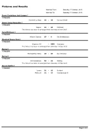 Fixtures and Results