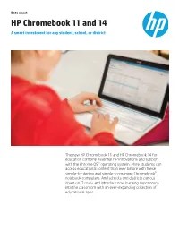 HP Chromebook 11 and 14 Notebook Pcs for Education Data Sheet