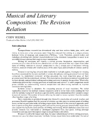 Musical and Literary Composition: the Revision Relation