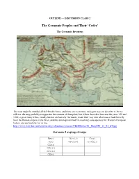 Outline —Discussion Class 2