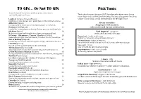 TO GIN… Or Not to GIN Pick’Tonic