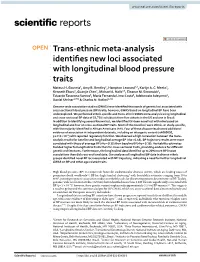 Trans-Ethnic Meta-Analysis Identifies New Loci Associated With