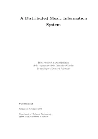 A Distributed Music Information System