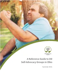 A Reference Guide to DD Self-Advocacy Groups in Ohio