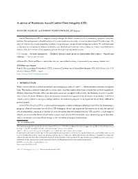 A Survey of Hardware-Based Control Flow Integrity (CFI)