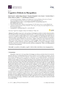 Cognitive Deficits in Myopathies