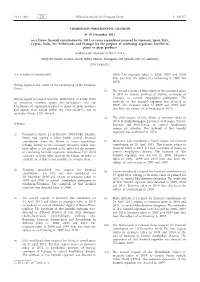 Commission Implementing Decision of 19 December 2011 on a Union