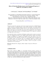 Effect of Particulate Reinforcements on the Mechanical Properties of Al6061-WC and Al6061-Gr Mmcs