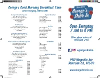 Open Everyday 7 AM to 11 PM