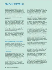 Review of Operations
